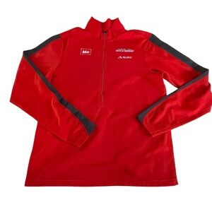 REI Polartec 1/4 Zip Pullover Red Subaru American Birkbeiner Fleece Men L
